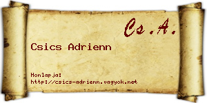 Csics Adrienn névjegykártya
