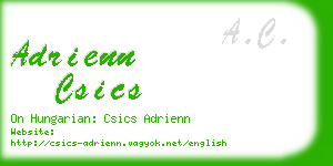 adrienn csics business card